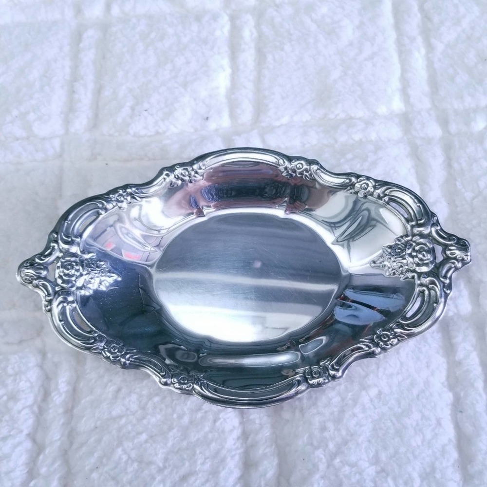 Community Silver Trinket Candy Key Tray Dish